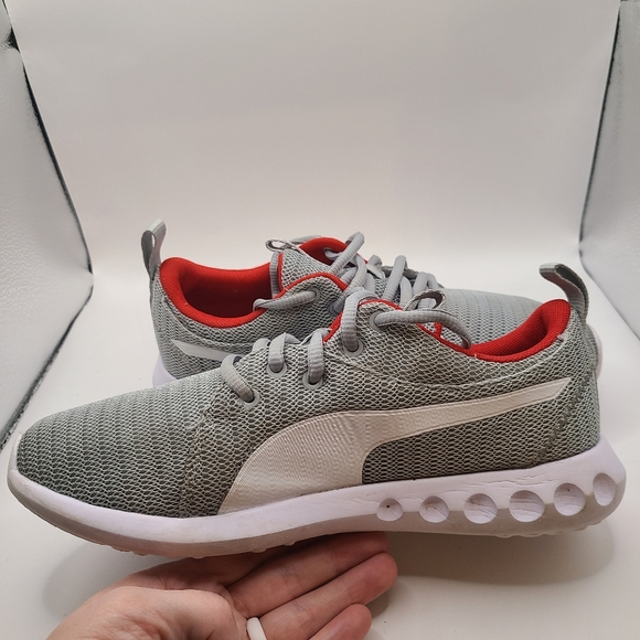 PUMA Carson 2 Gray/Red Sneakers 6Y - Picture 6 of 8